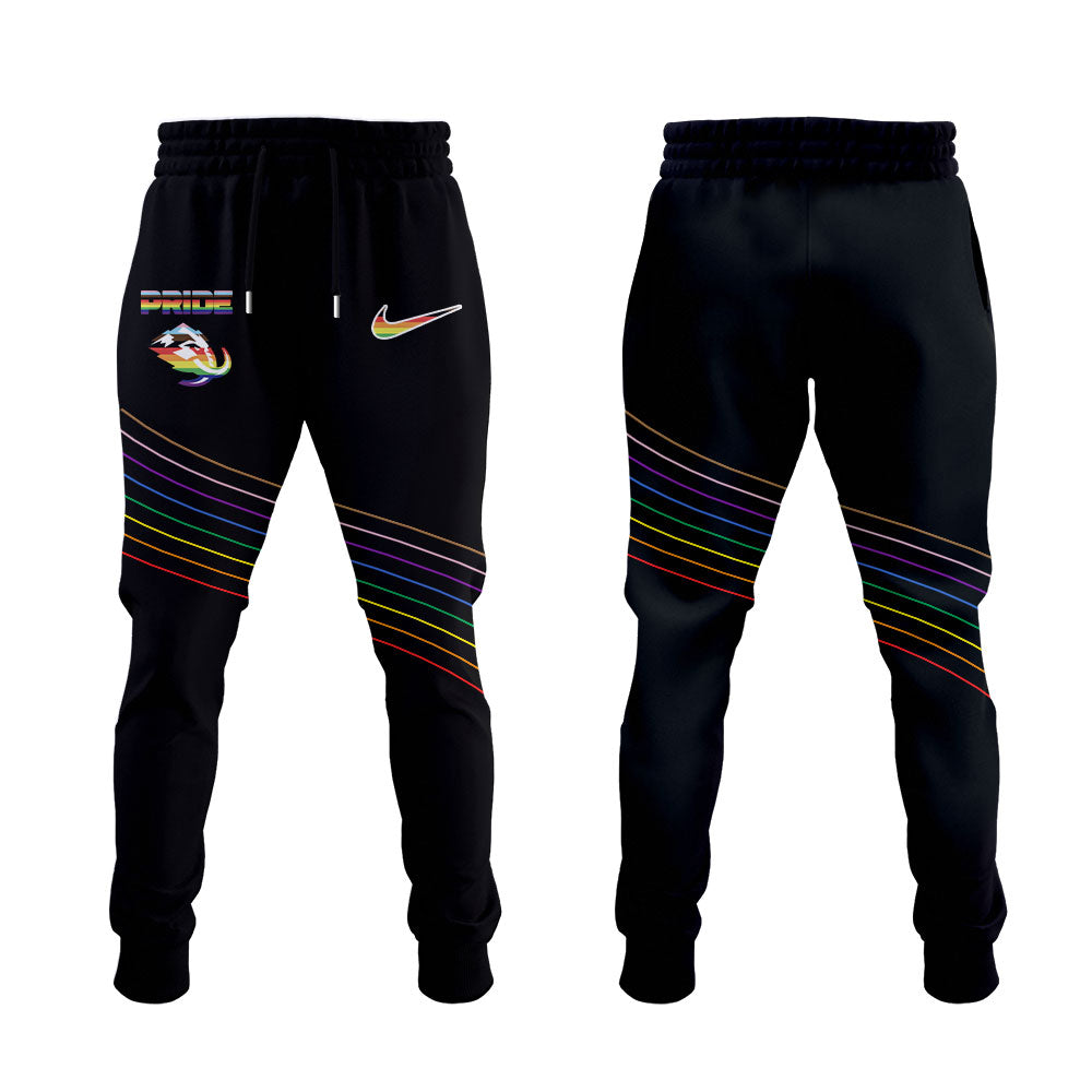 Utah Mammoth X Happy Pride Month Custom Name Blue Hoodie