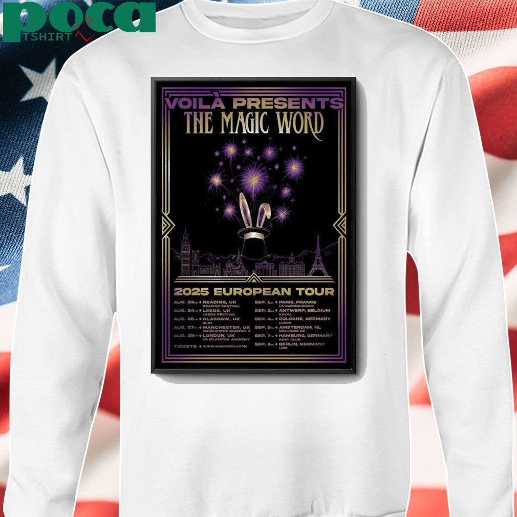 VOILÀ 2025 European Tour Poster shirt