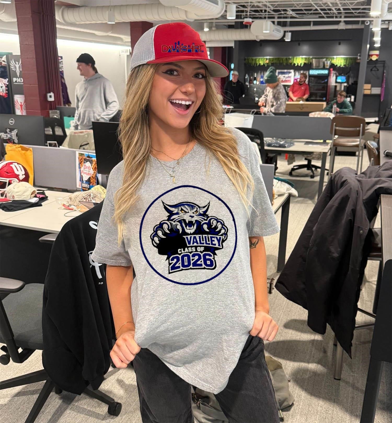 Valley Class of 2026 Wildcat Mascot Logo shirt