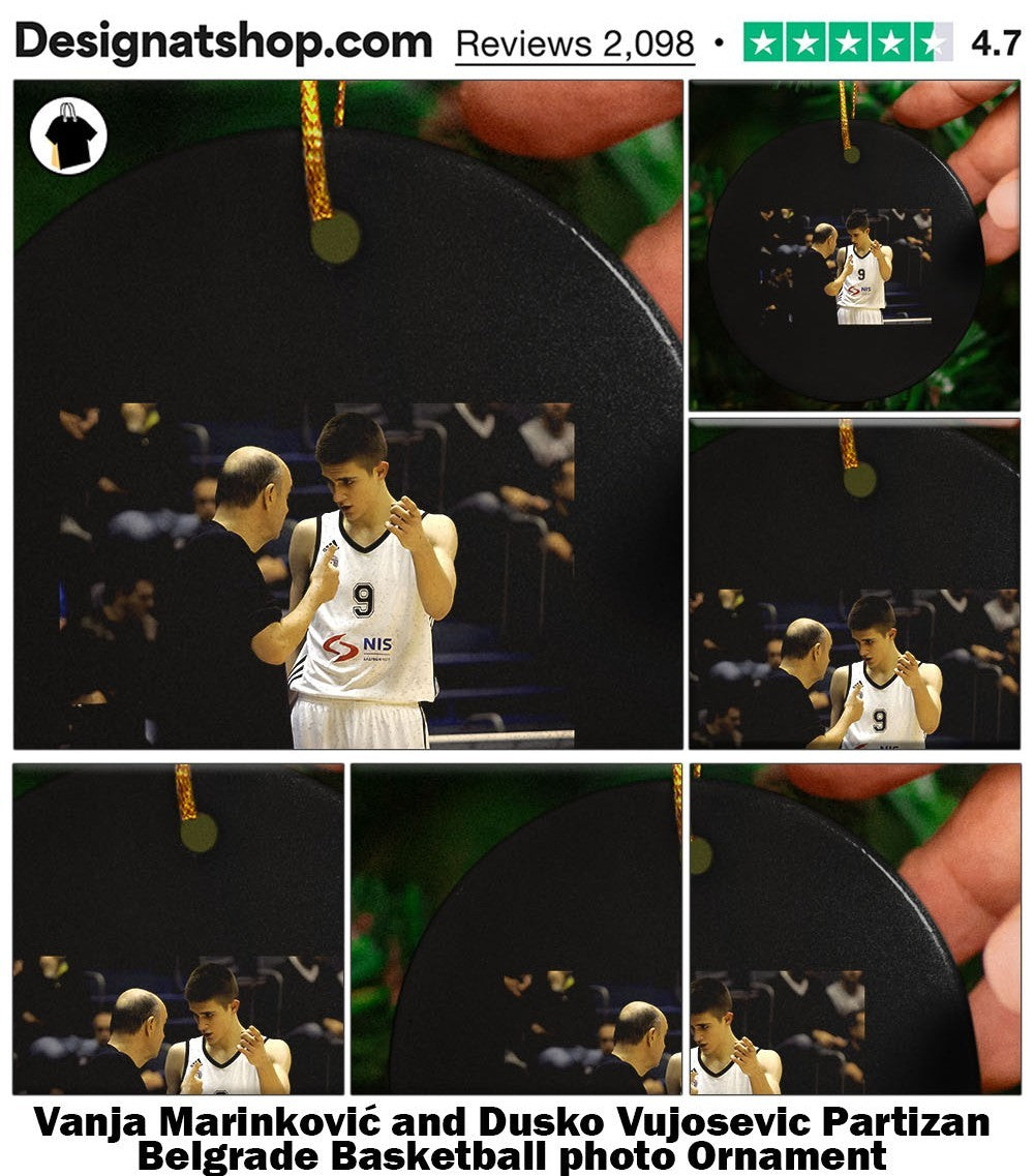 Vanja Marinković and Dusko Vujosevic Partizan Belgrade Basketball photo shirt