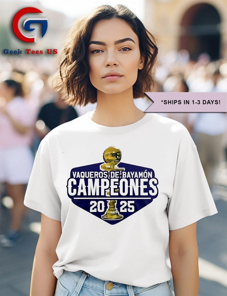 Vaqueros de Bayamón Campeones de La Final Brava 2025 trophy shirt