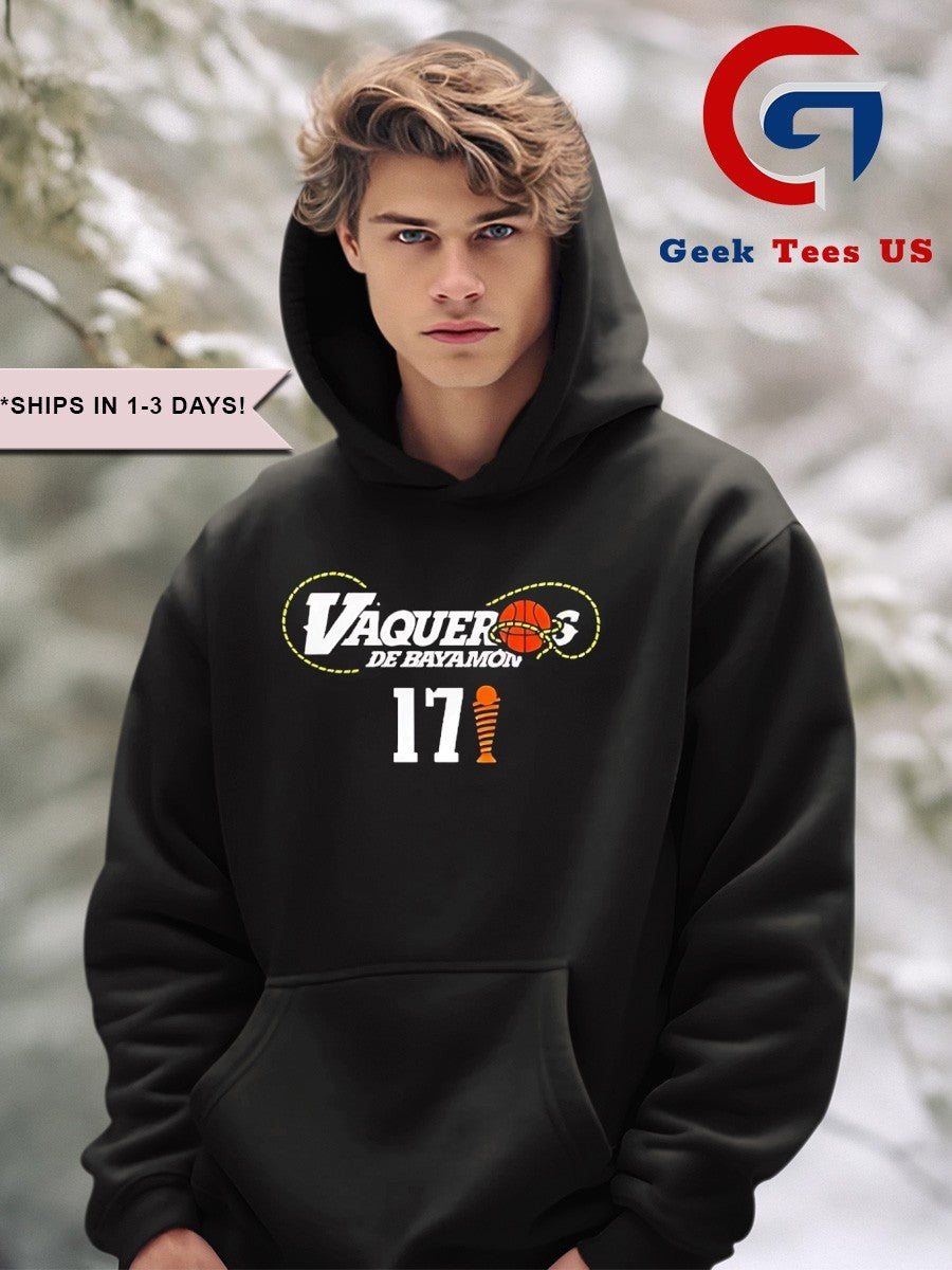 Vaqueros de Bayamon Champions BSN x17 trophy shirt