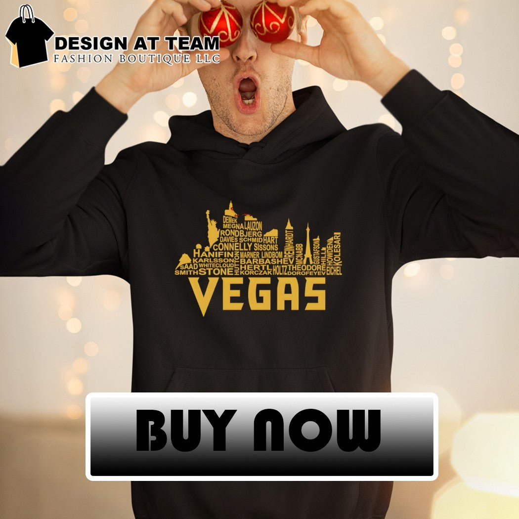 Vegas Golden Knights Hockey Team Skyline Names NHL 2025 2026 shirt