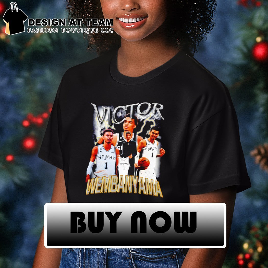 Victor Wembanyama 1 San Antonio Spurs Basketball 90’s style graphic shirt