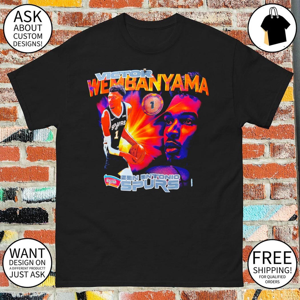 Victor Wembanyama 1 San Antonio Spurs Basketball NBA 2026 graphic vintage shirt