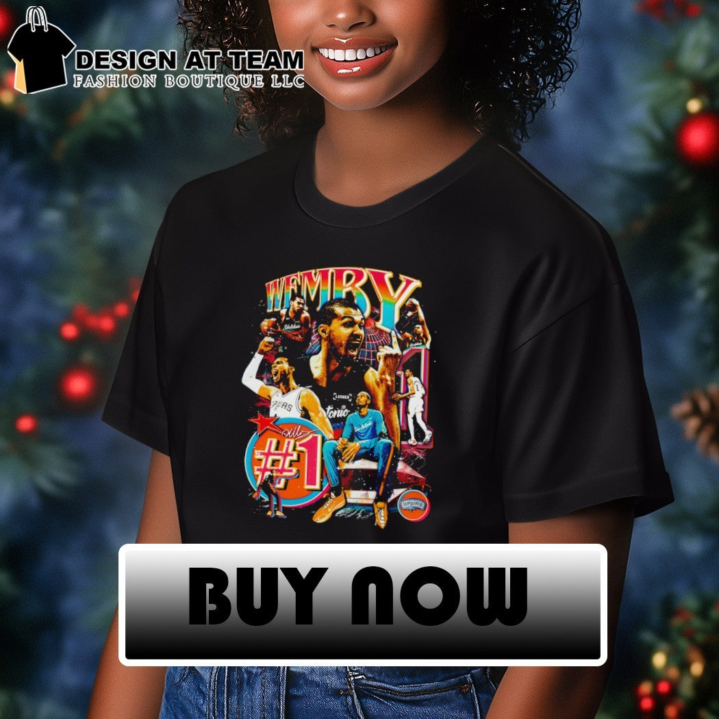 Victor Wembanyama #1 San Antonio Spurs Basketball NBA graphic vintage shirt