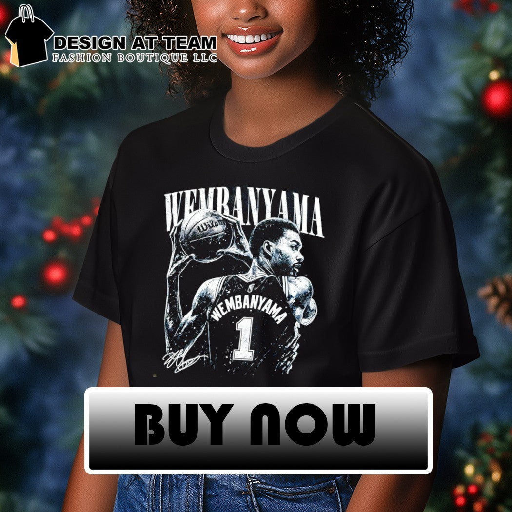 Victor Wembanyama 1 San Antonio Spurs Basketball NBA signature vintage shirt