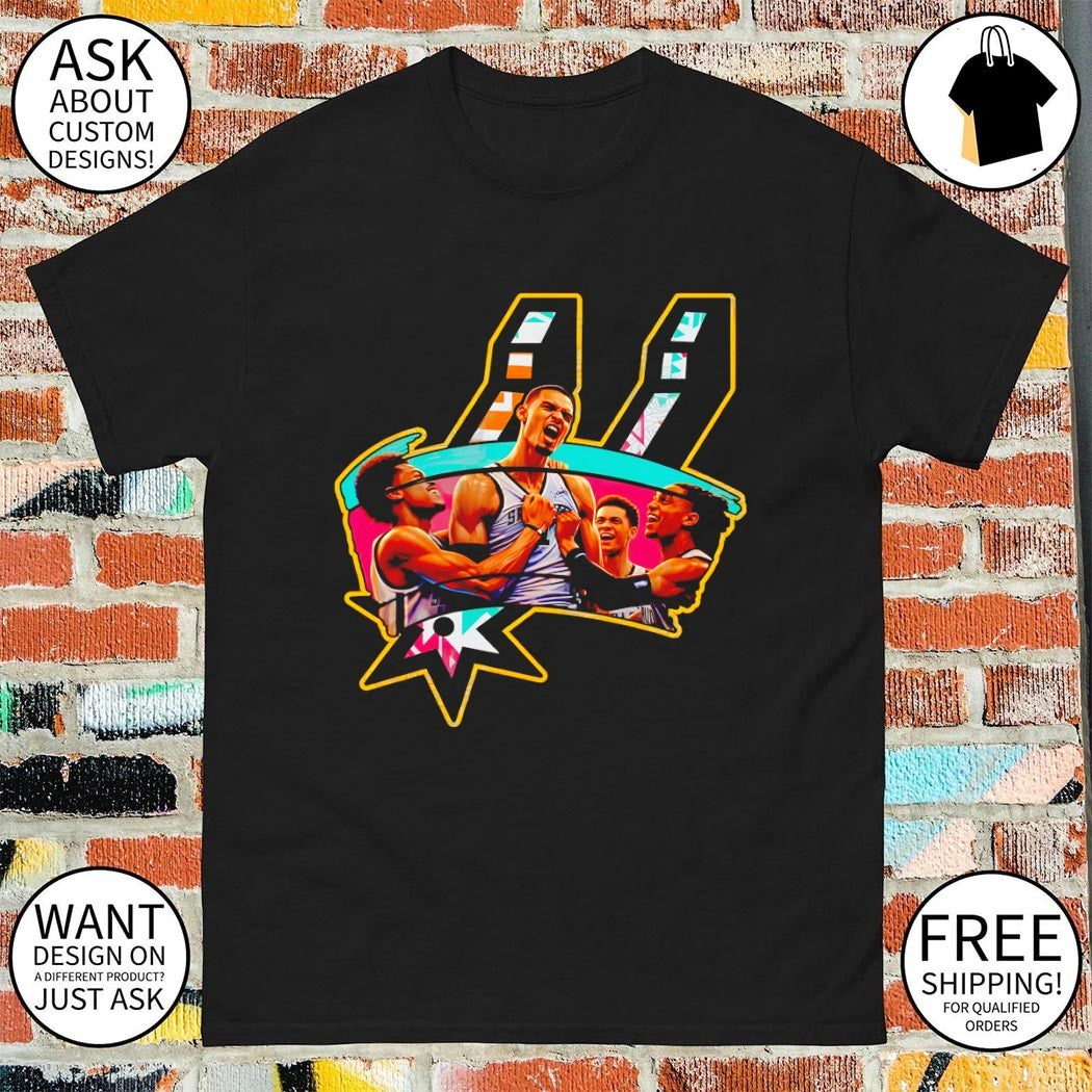 Victor Wembanyama 1 San Antonio Spurs Basketball playoff clinch celebration shirt