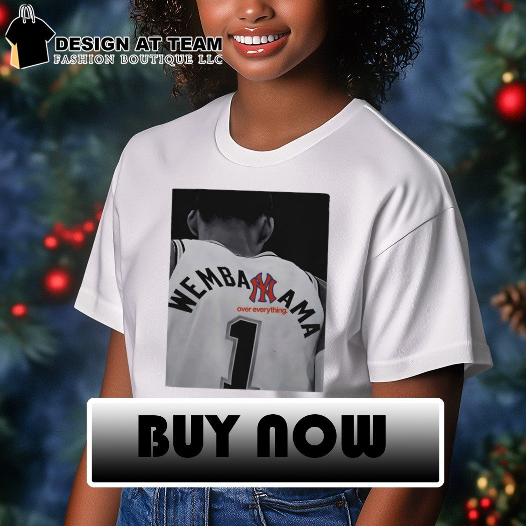 Victor Wembanyama 1 San Antonio Spurs basketball player Wemba NY logo over everything shirt
