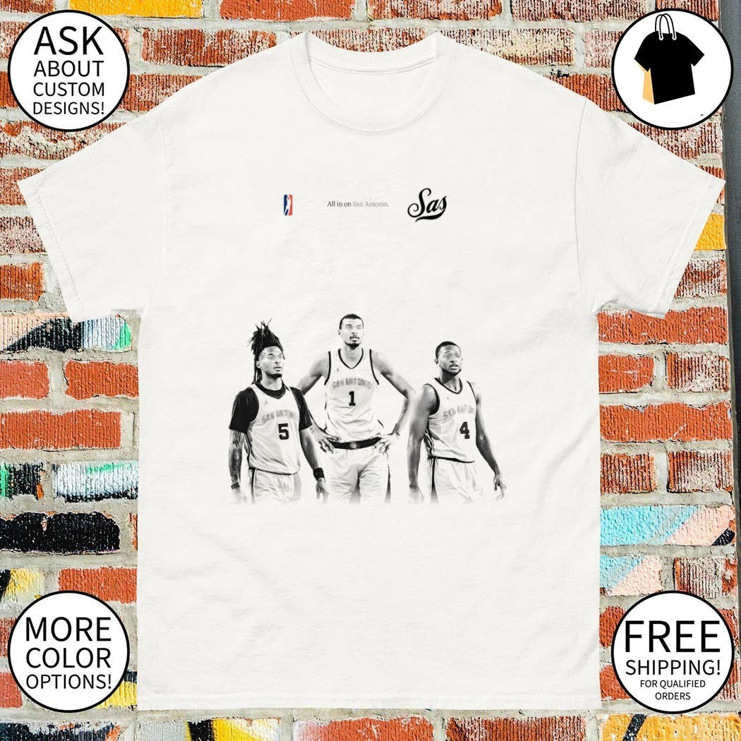 Victor Wembanyama De’Aaron Fox Devin Vassell San Antonio Spurs NBA Finals Season 2026 all in on Antonio shirt