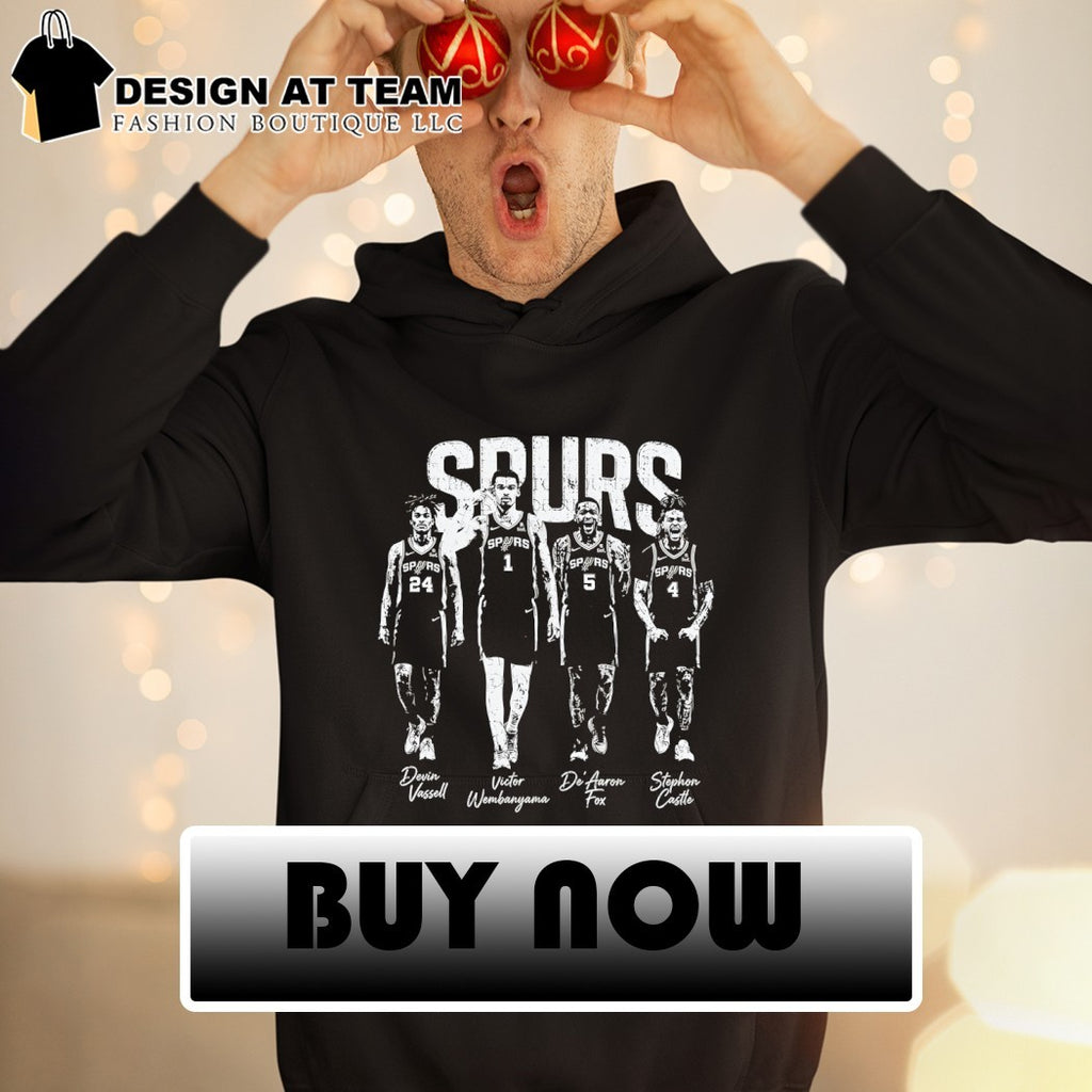 Victor Wembanyama Devin Vassell Stephon Castle De’Aaron Fox San Antonio Spurs Basketball players shirt