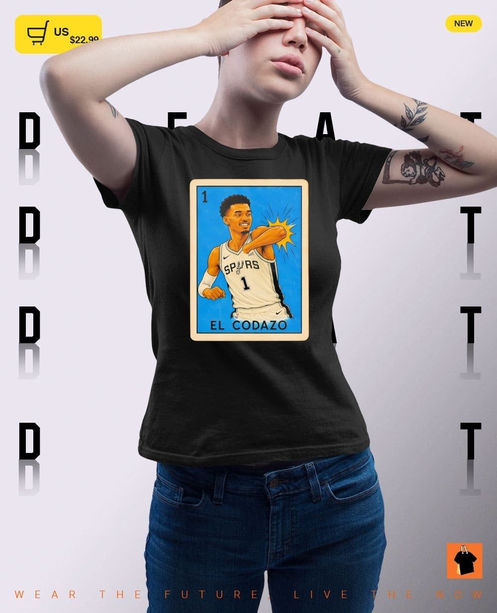 Victor Wembanyama El Codazo San Antonio Spurs Basketball NBA card shirt