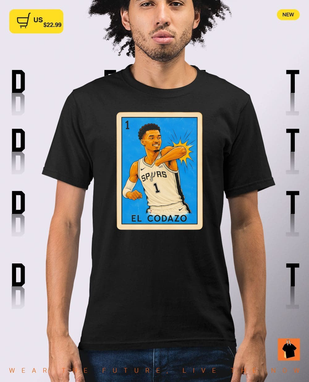 Victor Wembanyama El Codazo San Antonio Spurs Basketball NBA card shirt