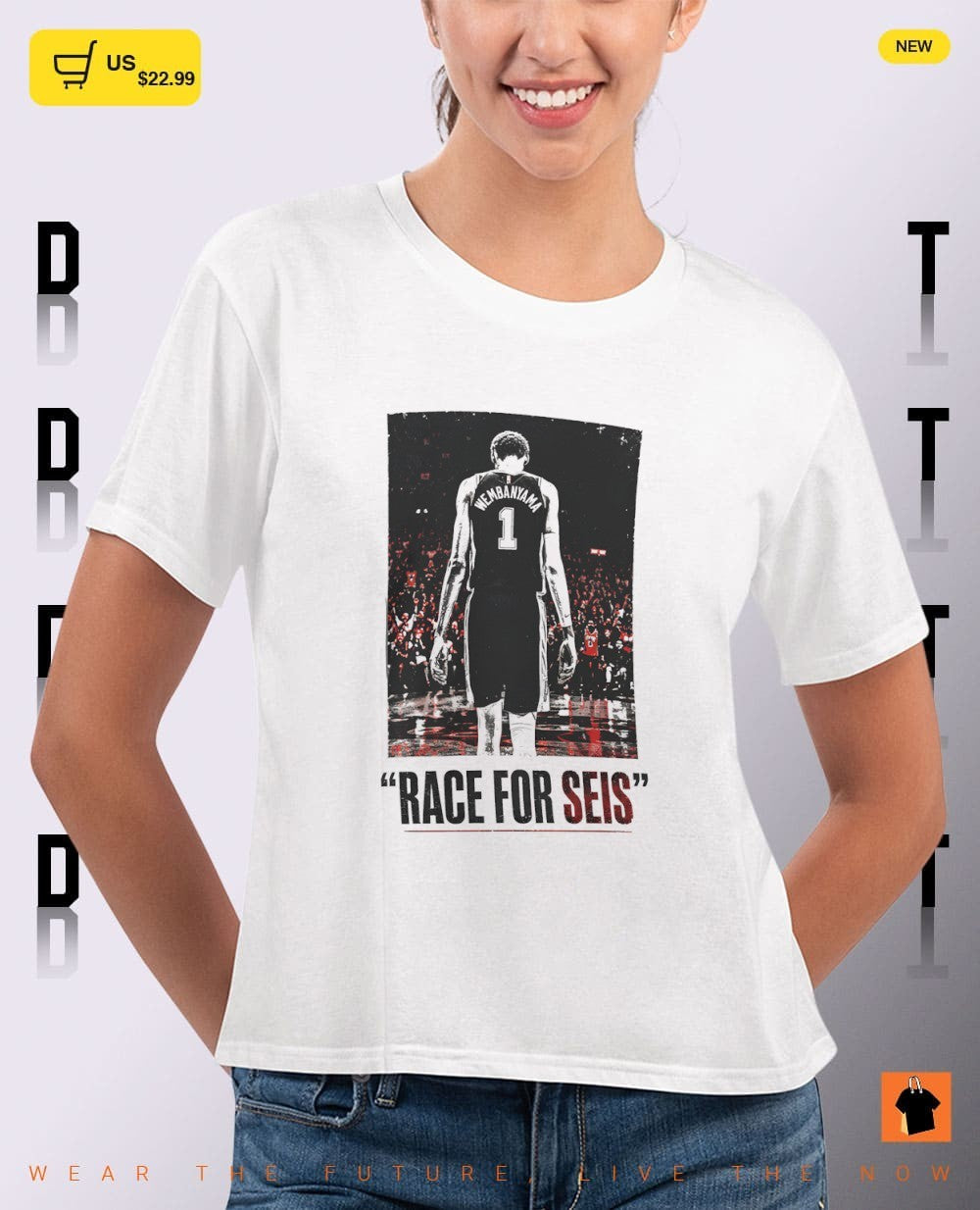 Victor Wembanyama Race for Seis San Antonio Spurs NBA 2026 Basketball shirt