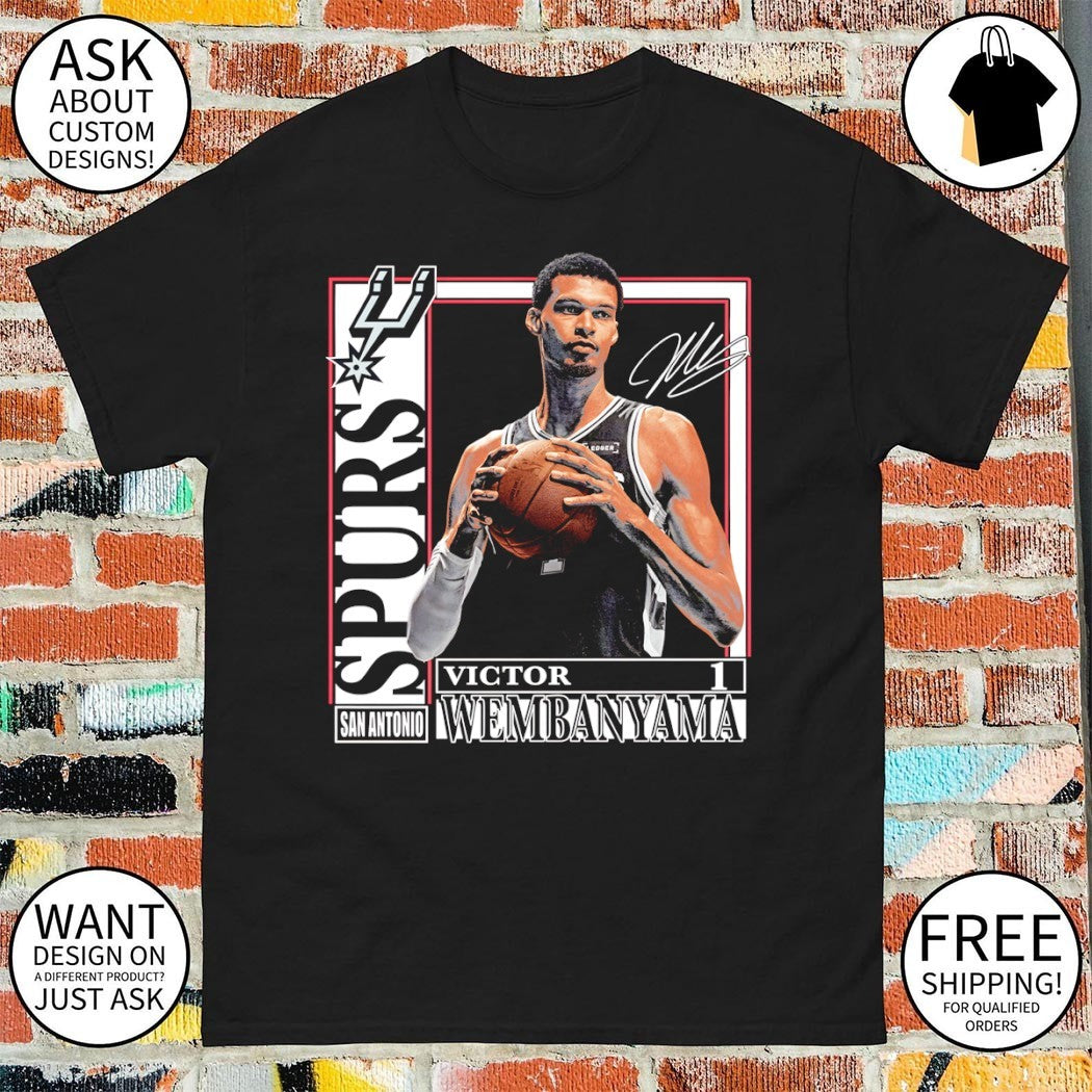Victor Wembanyama San Antonio Spurs Basketball 2026 Playoffs signature shirt