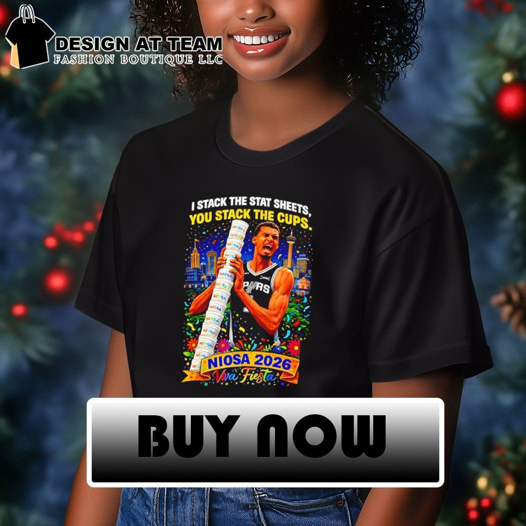 Victor Wembanyama San Antonio Spurs Basketball I stack the stat sheets you stack the cups 2026 shirt