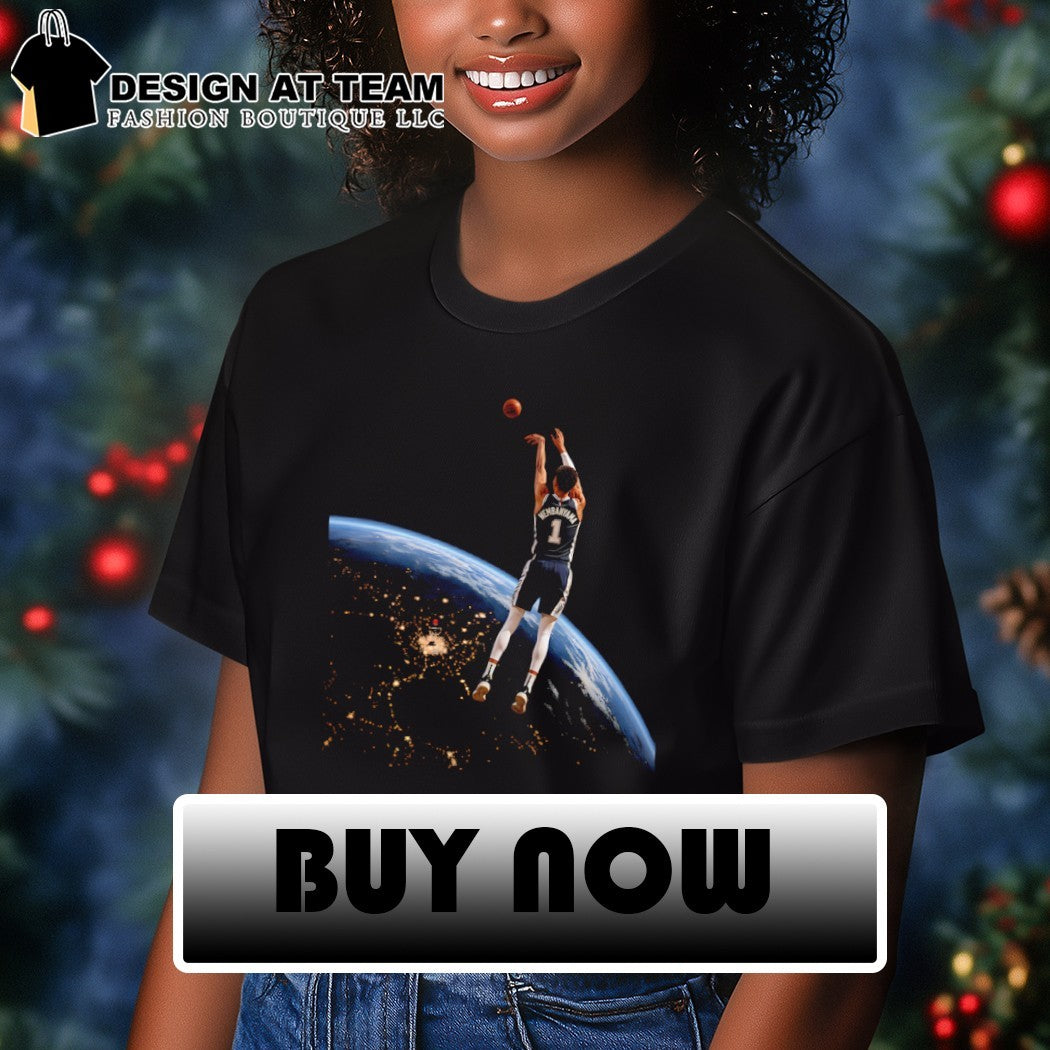 Victor Wembanyama San Antonio Spurs Basketball Player Floating in Space shirt
