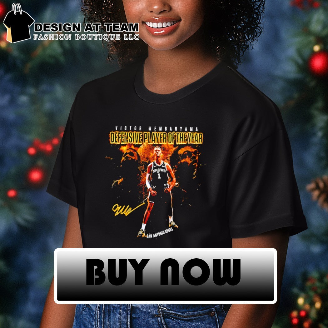 Victor Wembanyama San Antonio Spurs NBA defensive player of the year signature shirt