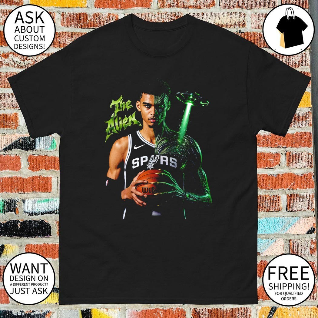 Victor Wembanyama San Antonio Spurs The Alien basketball player NBA UFO shirt