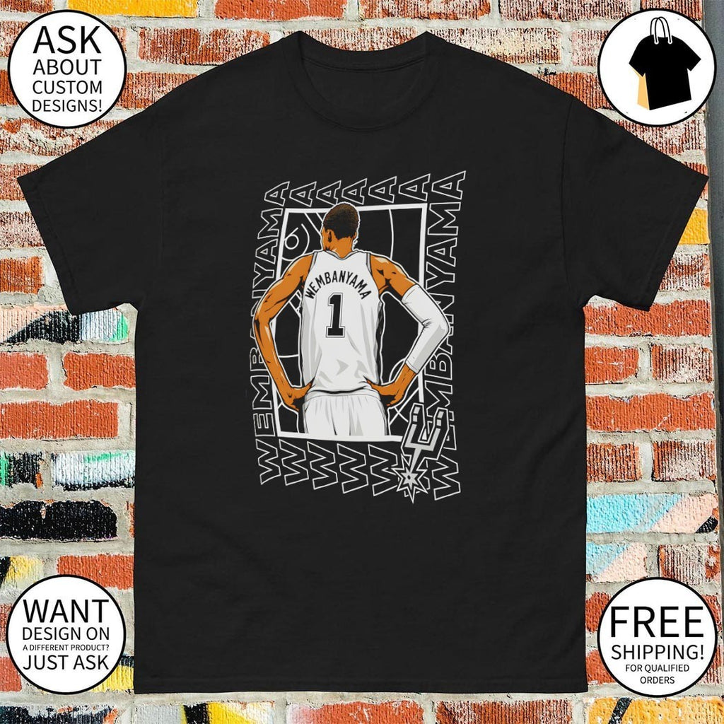 Victor Wembanyama San Antonio Spurs Wembanyama 1 basketball player shirt