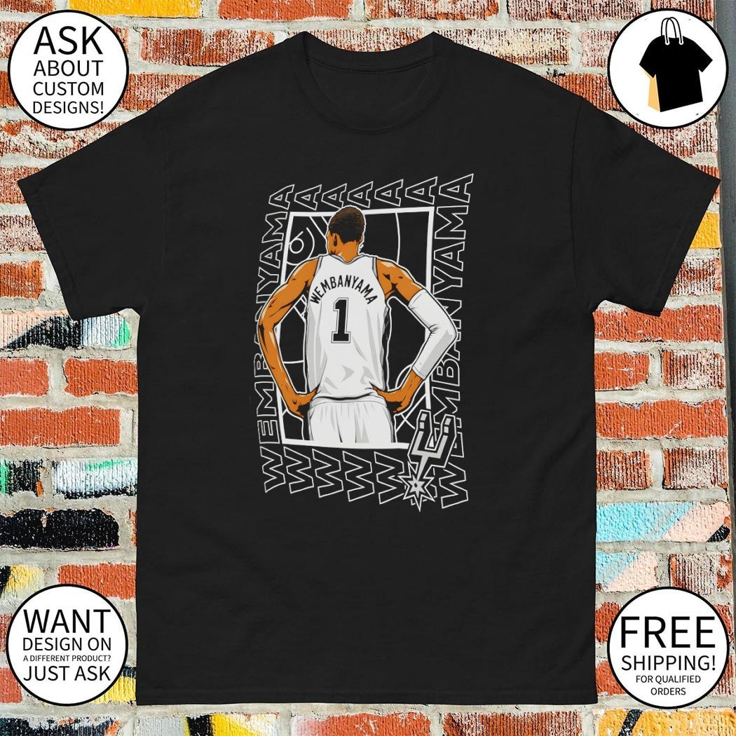 Victor Wembanyama San Antonio Spurs Wembanyama 1 basketball player shirt