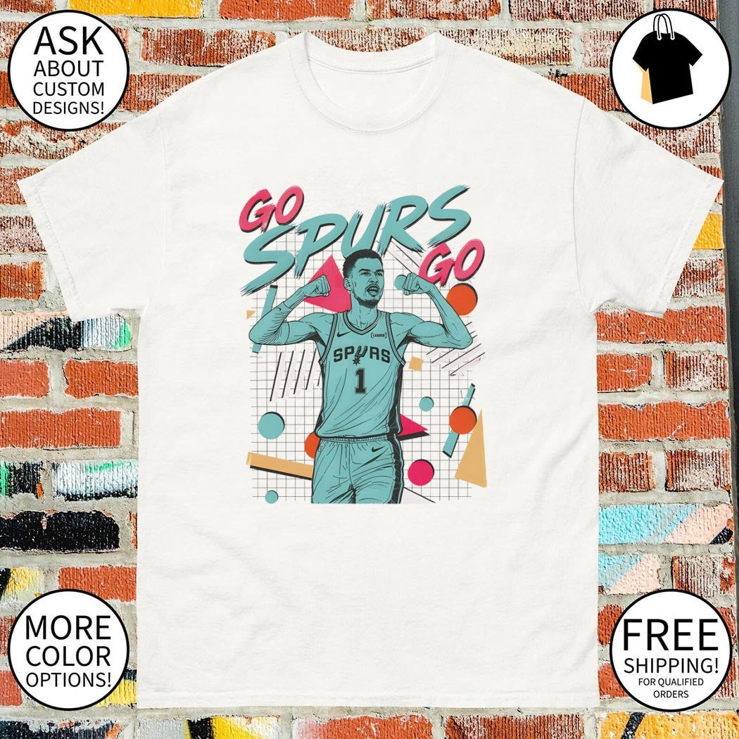 Victor Wembanyama San Antonio Spurs basketball athlete Go Spurs Go jersey shirt