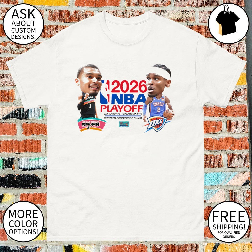 Victor Wembanyama San Antonio Spurs vs Shai Gilgeous-Alexander Oklahoma City Thunder 2026 NBA Playoffs shirt