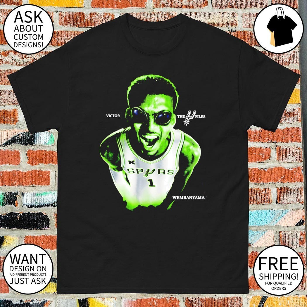Victor Wembanyama Spurs The Files basketball player alien shirt