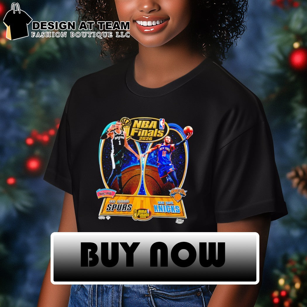 Victor Wembanyama Spurs and Jalen Brunson Knicks NBA Finals 2026 logo vintage poster shirt