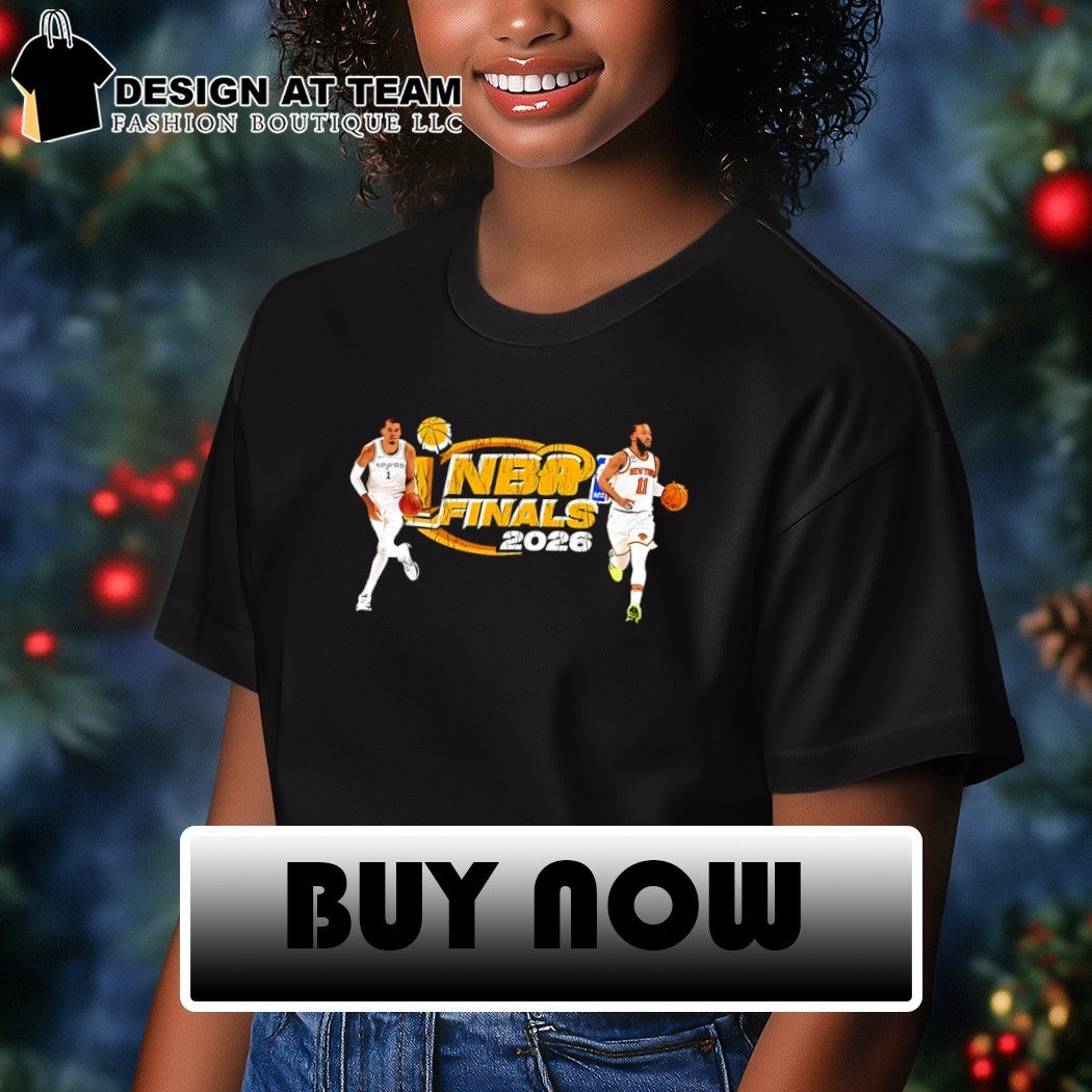Victor Wembanyama Spurs vs Jalen Brunson Knicks Basketball NBA Finals 2026 vintage shirt