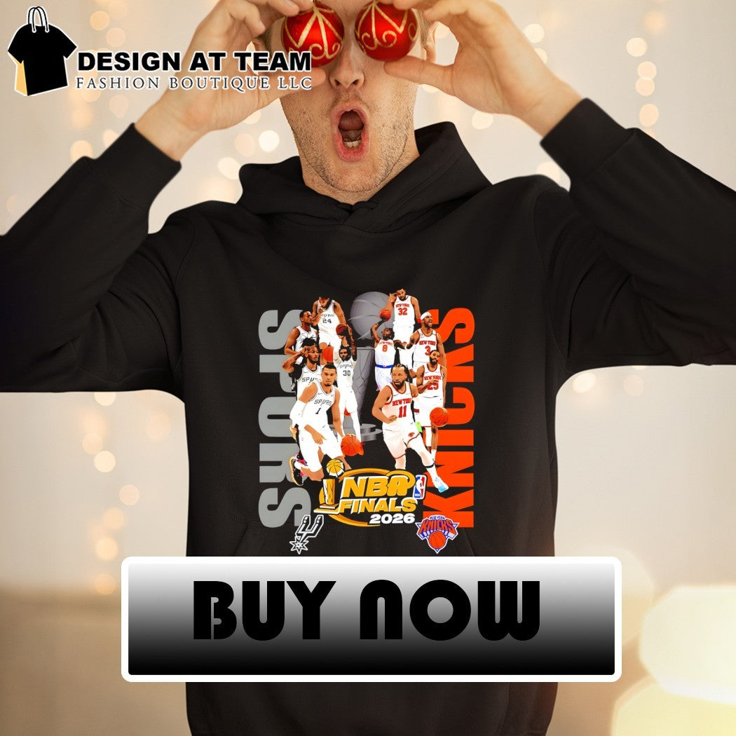 Victor Wembanyama Spurs vs Jalen Brunson Knicks Basketball Trophy NBA Finals 2026 vintage shirt