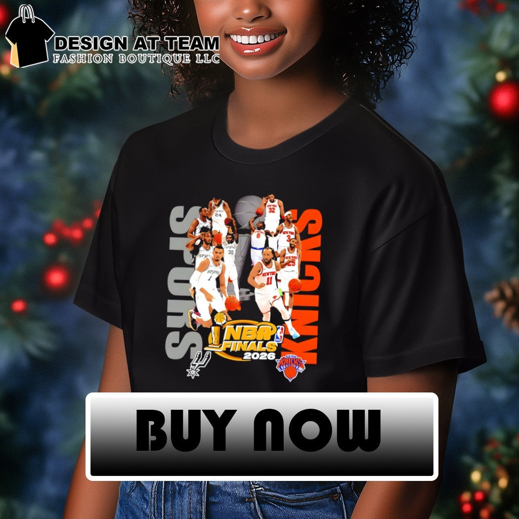 Victor Wembanyama Spurs vs Jalen Brunson Knicks Basketball Trophy NBA Finals 2026 vintage shirt