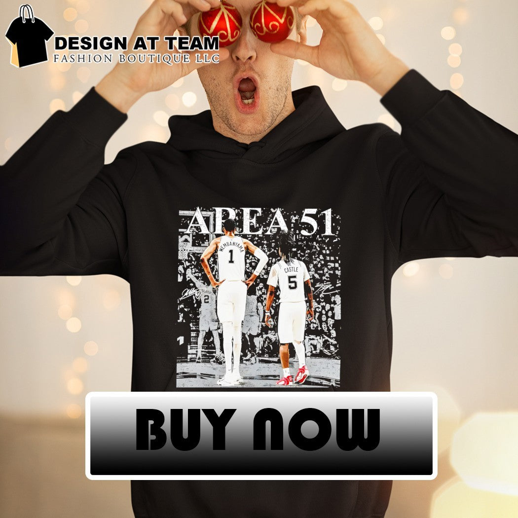 Victor Wembanyama Stephon Castle Area 51 San Antonio Spurs Basketball NBA 2026 shirt