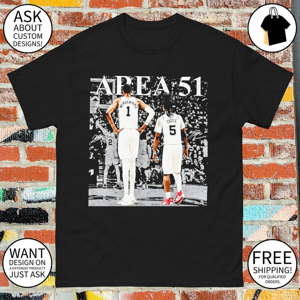 Victor Wembanyama Stephon Castle Area 51 San Antonio Spurs Basketball NBA 2026 shirt