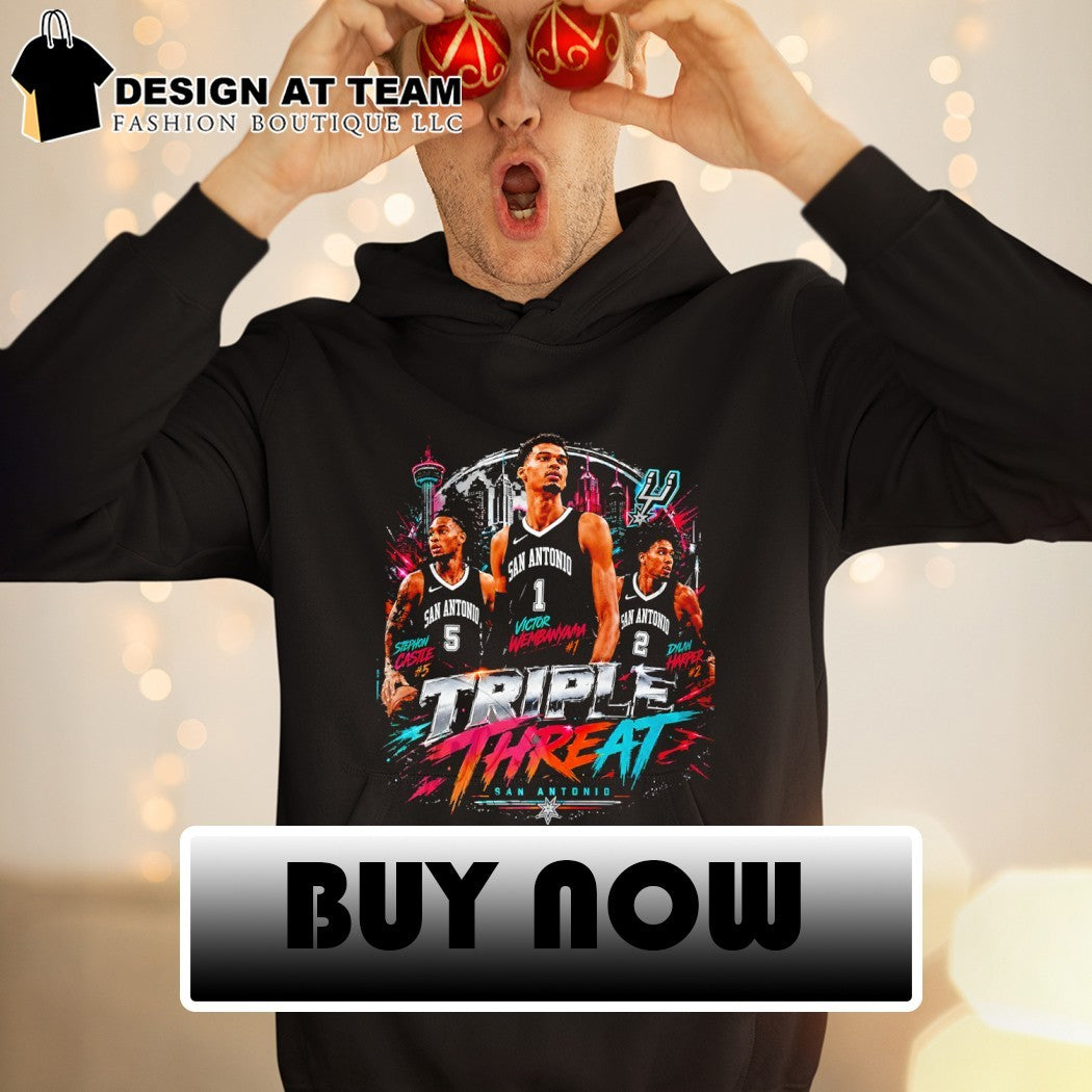 Victor Wembanyama Stephon Castle Dylan Harper Triple Threat San Antonio Spurs Basketball Game Day shirt