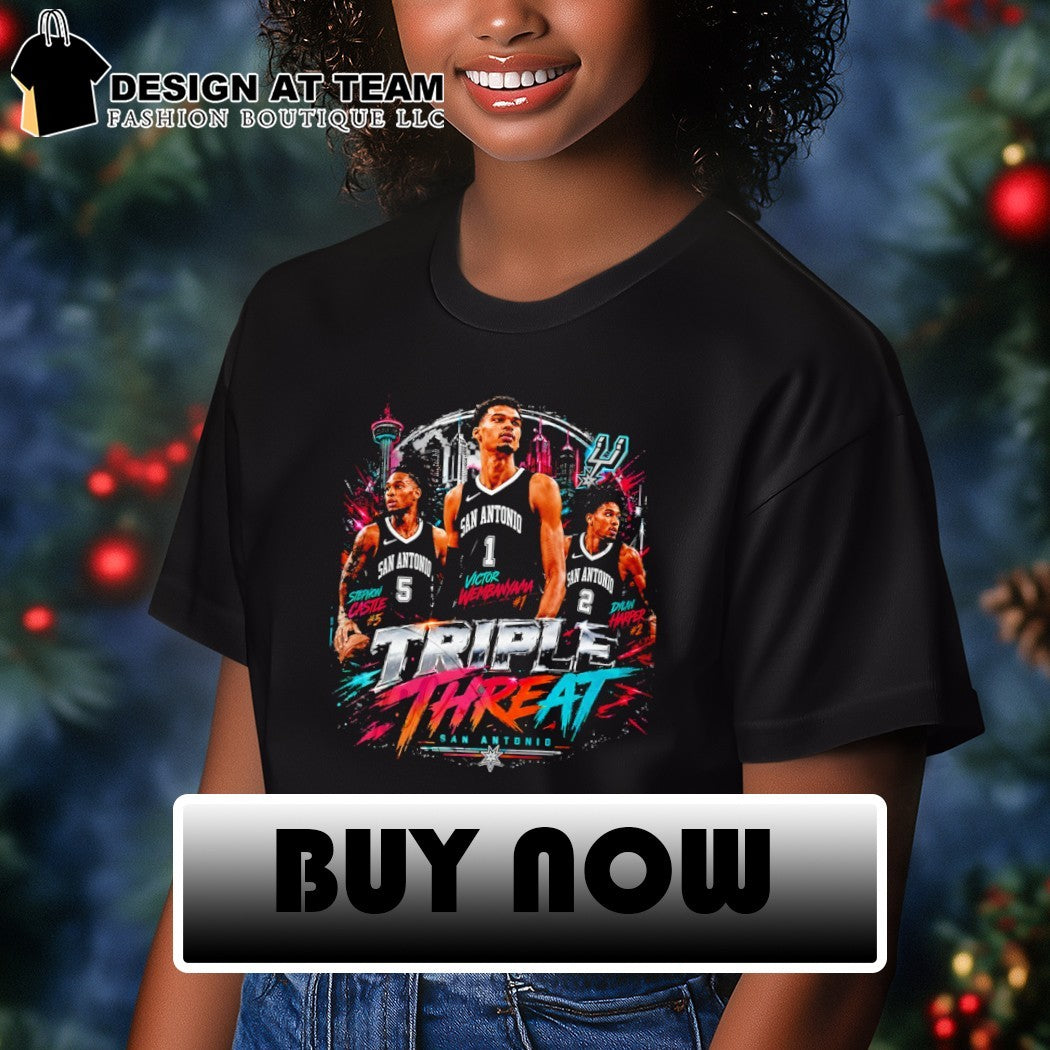 Victor Wembanyama Stephon Castle Dylan Harper Triple Threat San Antonio Spurs Basketball Game Day shirt