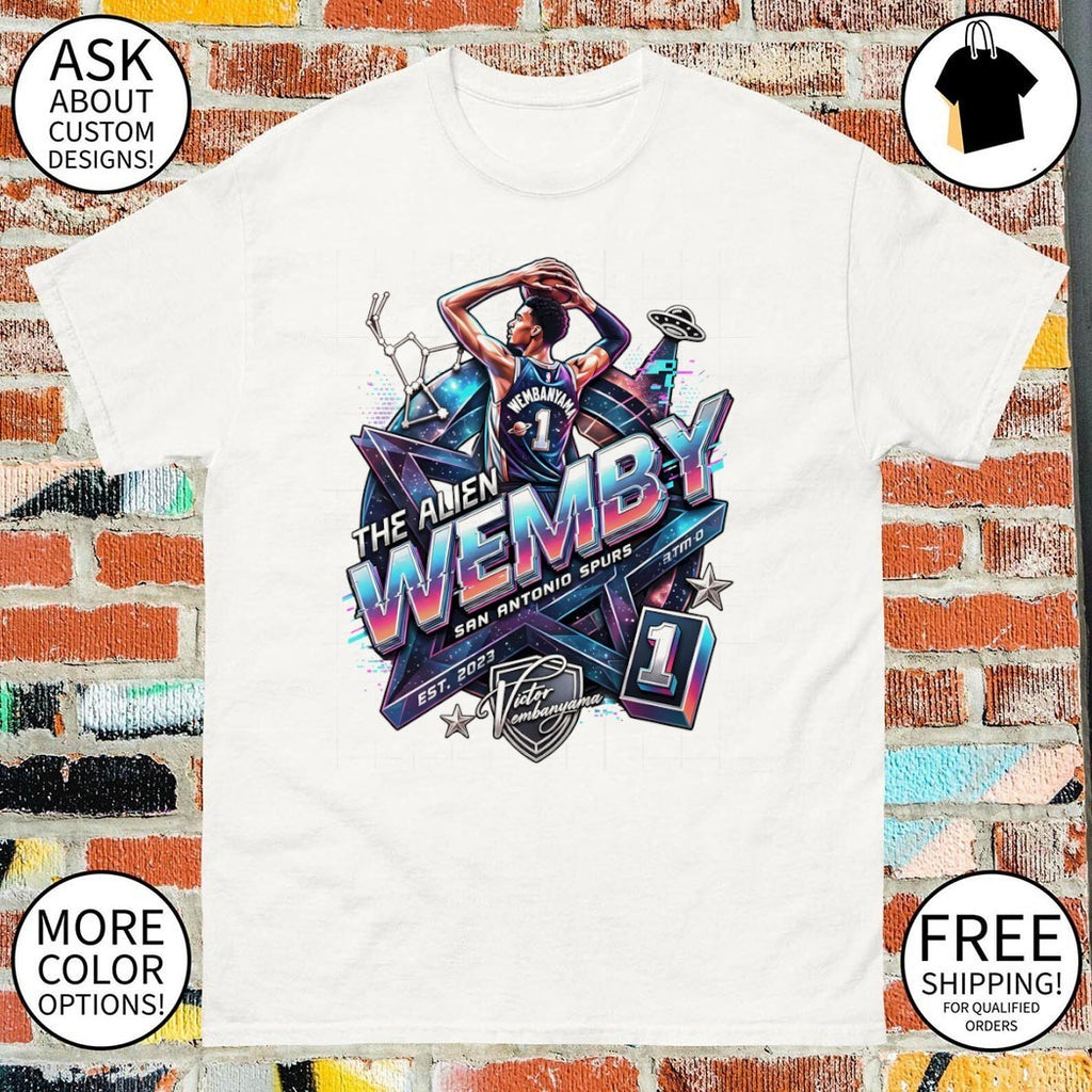 Victor Wembanyama The Alien Wemby San Antonio Spurs Basketball Player UFO shirt