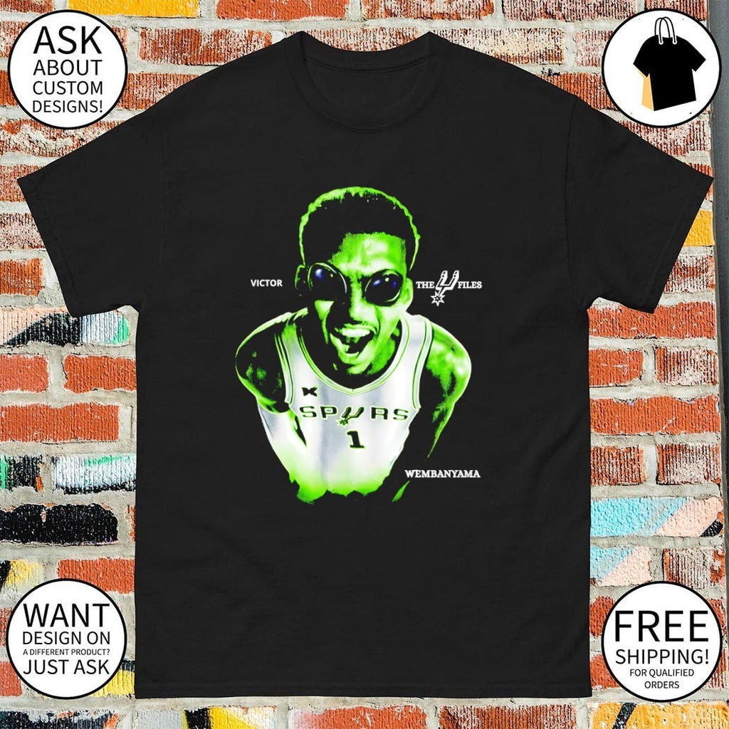 Victor Wembanyama The X Files Spurs alien shirt