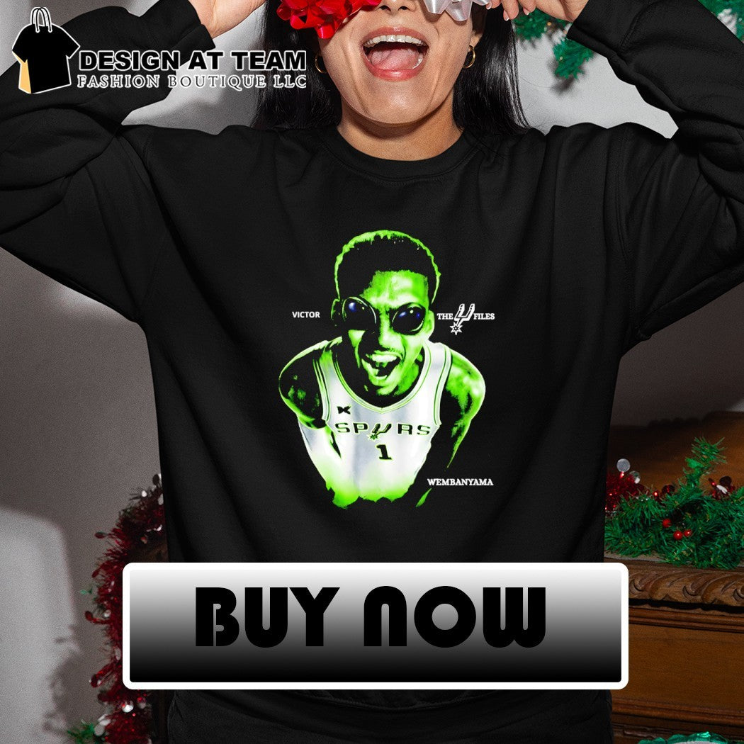 Victor Wembanyama The X Files Spurs alien shirt