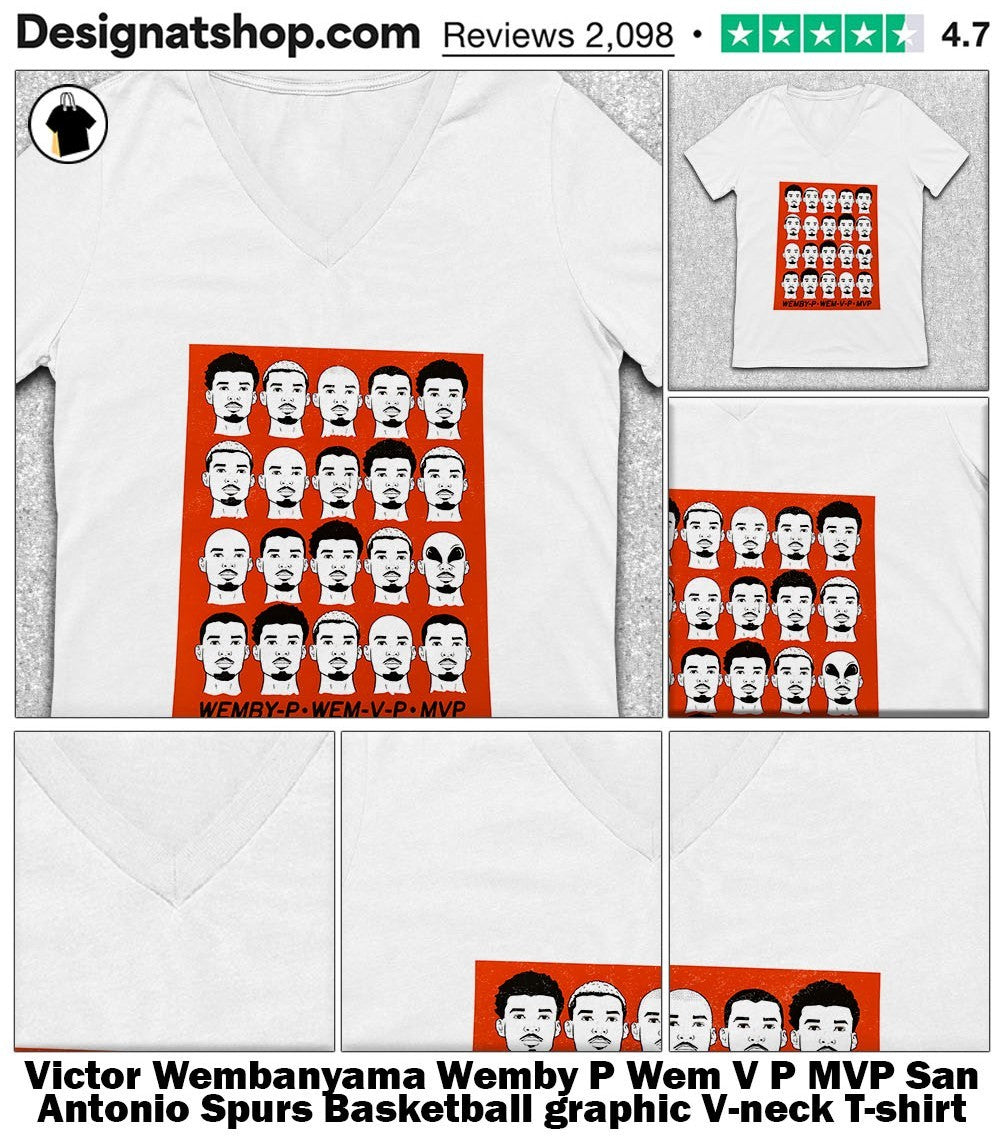 Victor Wembanyama Wemby P Wem V P MVP San Antonio Spurs Basketball graphic shirt