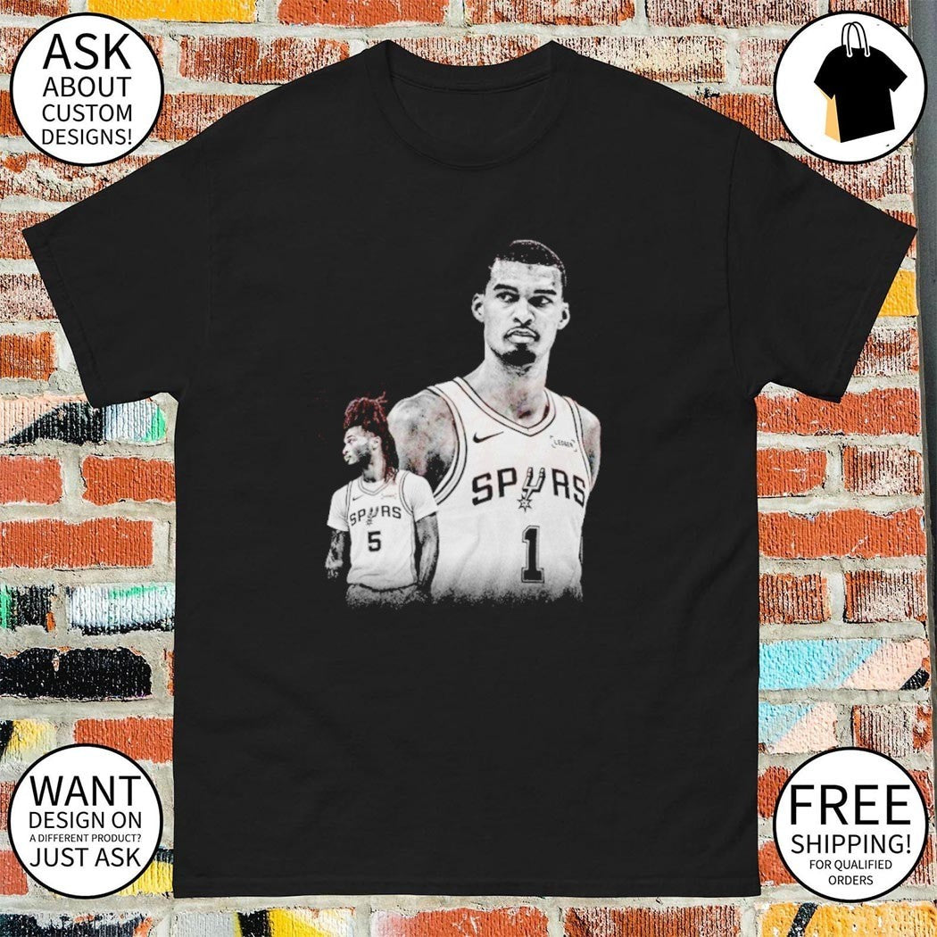 Victor Wembanyama and Stephon Castle Area 51 San Antonio Spurs Basketball shirt