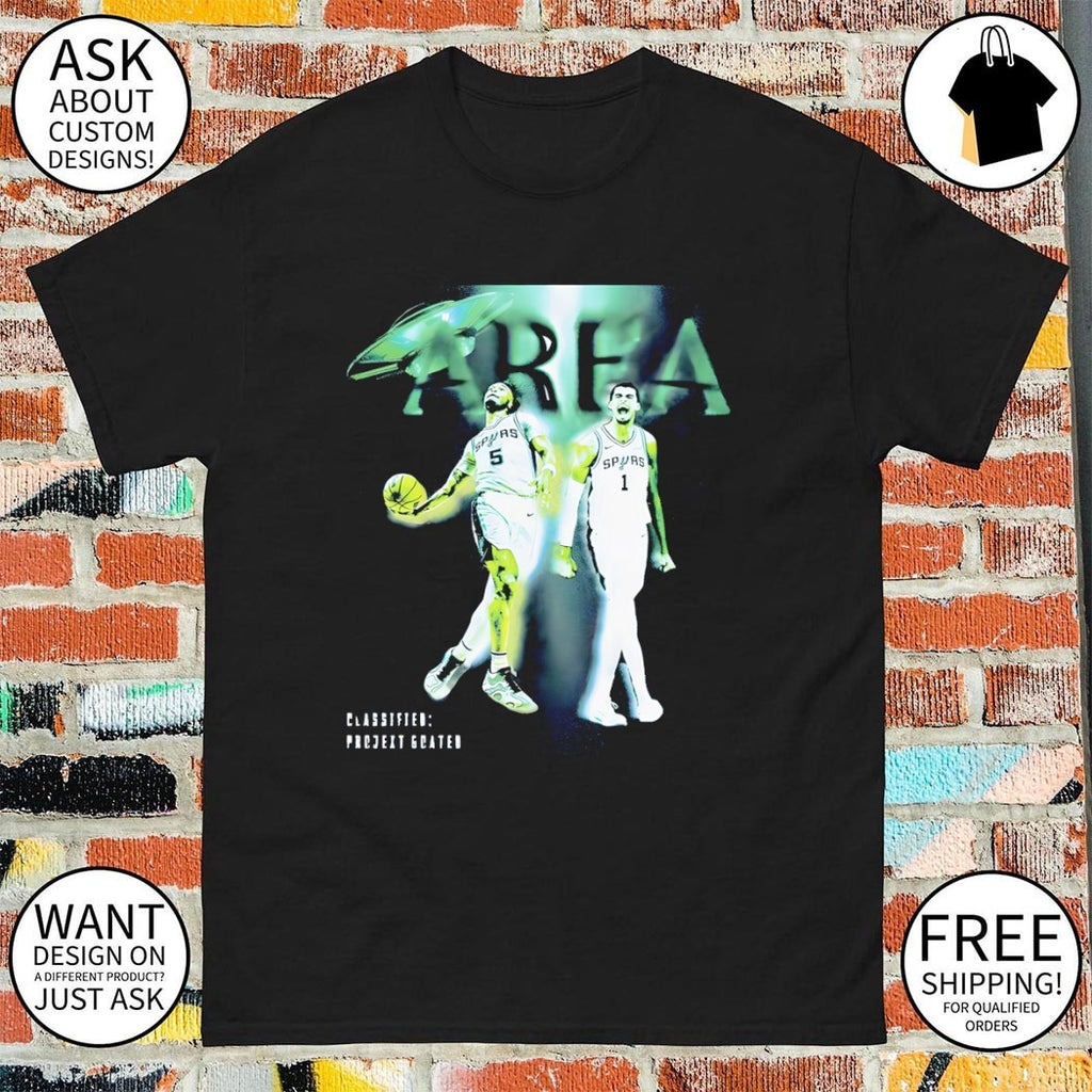 Victor Wembanyama and Stephon Castle San Antonio Spurs Basketball UFO Area shirt