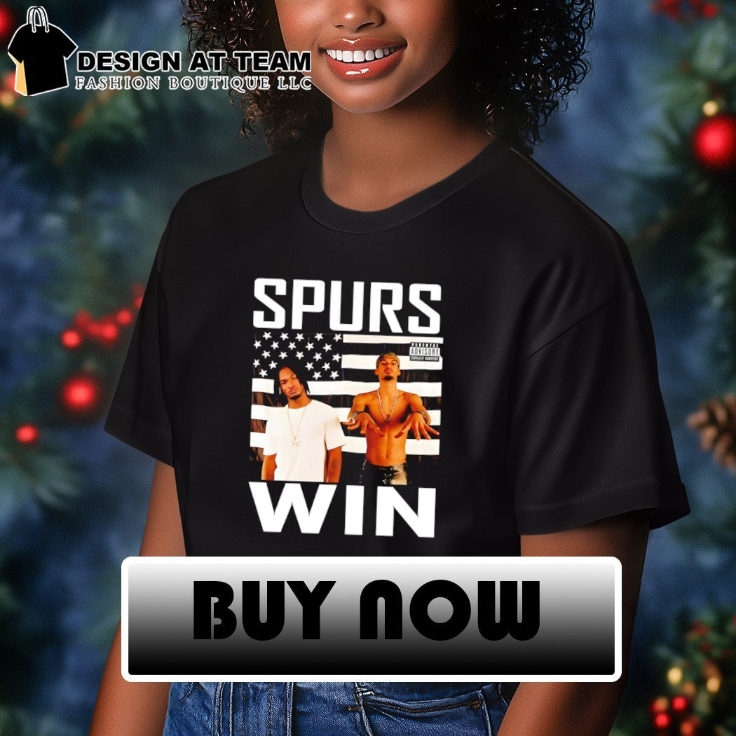 Victor Wembanyama and Stephon Castle Spurs Win Outkast Stankonia American flag shirt