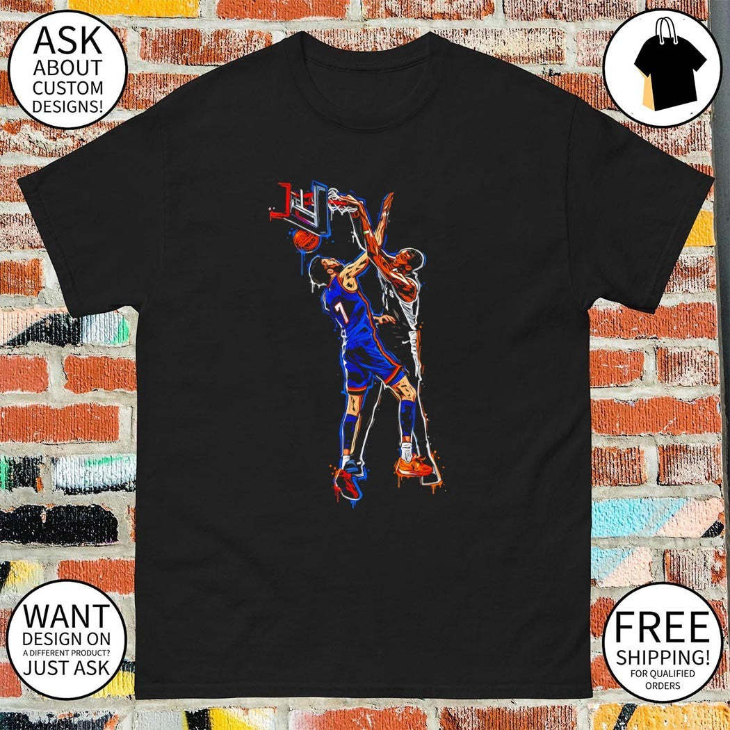 Victor Wembanyama dunk Chet Holmgren Basketball NBA Posterized By An Alien graffiti shirt