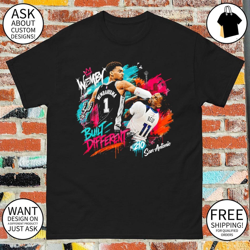 Victor Wembanyama elbow Naz Reid Built Different 210 San Antonio 90s Styles shirt