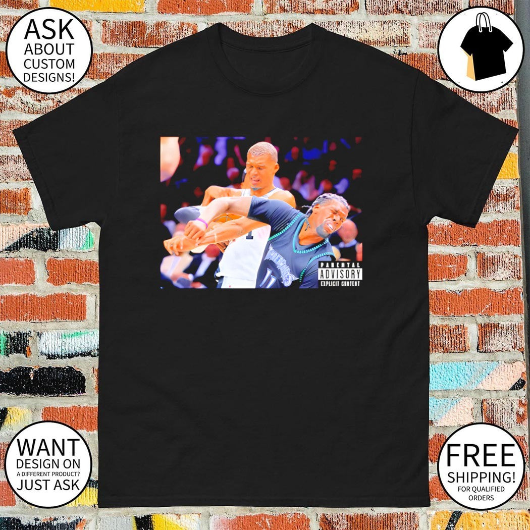 Victor-Wembanyama elbow on Naz-Reid San Antonio Spurs and Minnesota Timberwolves NBA Playoffs 2026 shirt