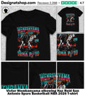 Victor Wembanyama elbowing Naz Reid San Antonio Spurs Basketball NBA 2026 shirt