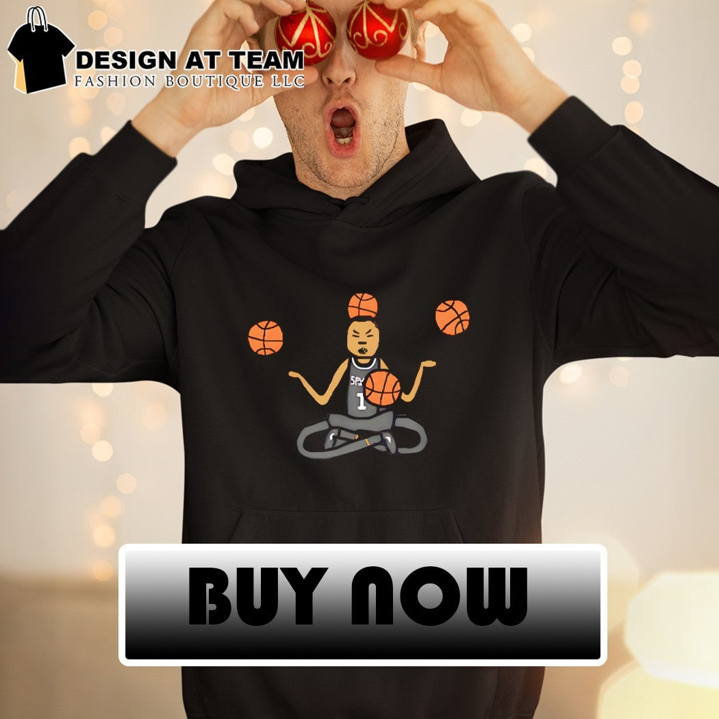 Victor Wembanyama sitting in lotus pose San Antonio Spurs Basketball player meme shirt