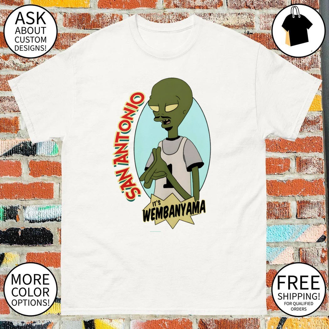 Victor Wembanyama x Alien Futurama San Antonio Spurs Basketball it’s Wembanyama cartoon shirt