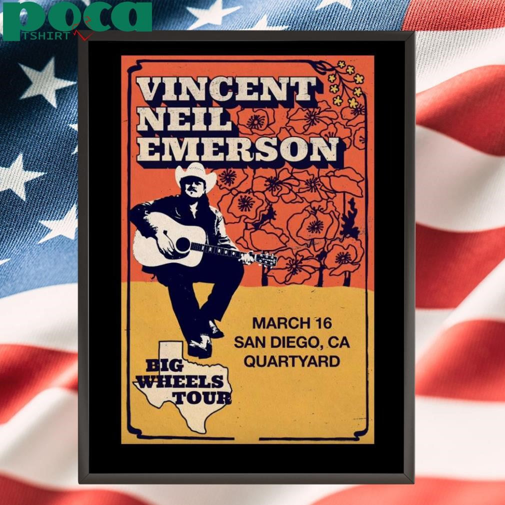 Vincent Neil Emerson Quartyard in San Diego CA Mar 16 2025 Poster T-Shirt